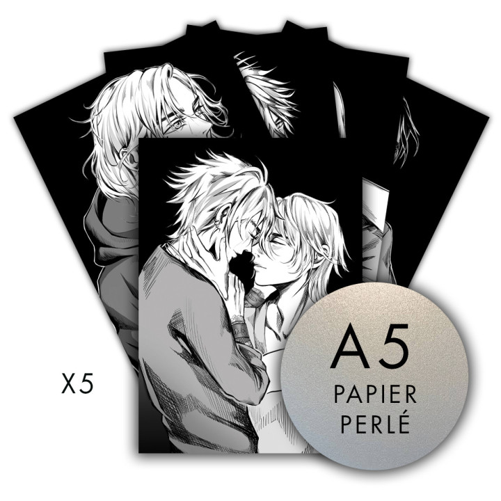 Lot de 5 illustrations A5