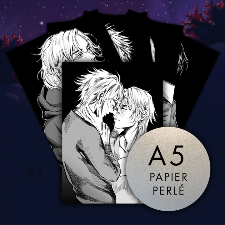 Lot de 5 illustrations A5