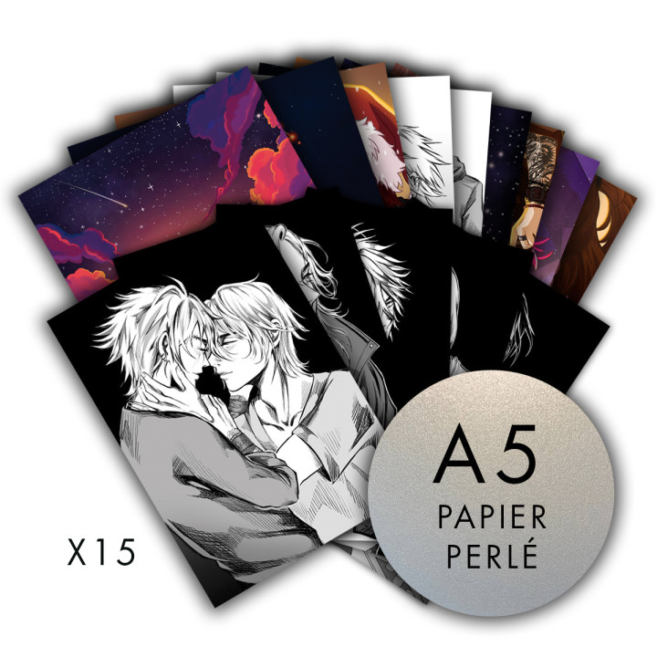 Lot de 15 illustrations A5