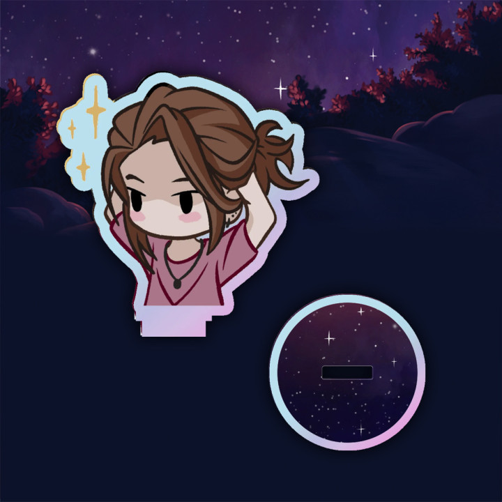 Standee acrylique Holographique — Chibi Masa