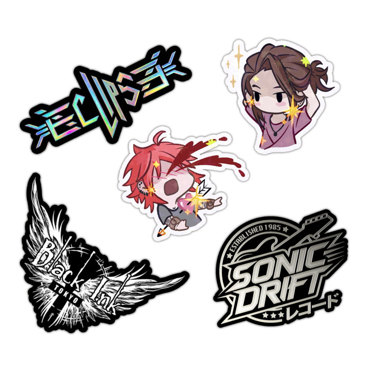 Lot de 5 stickers
