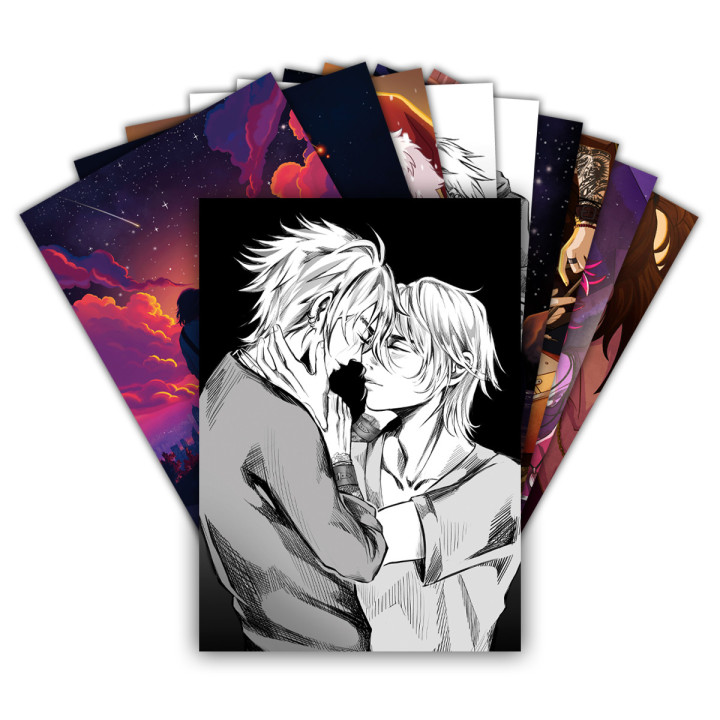 Lot de 10 illustrations A5