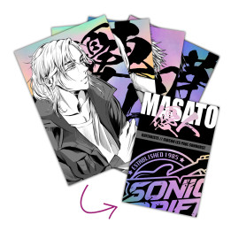 4 Cartes personnages holographiques A6